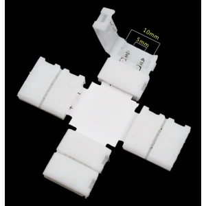 Conectores de Clip LED Forma-X 10mm 2Pin 5050 RGB para Tiras LED