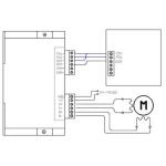 Vista lateral del controlador CNC 2M542 para motor paso a paso