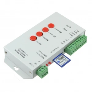 Controlador T-1000S DMX512 programable para LED RGB con tarjeta de memoria