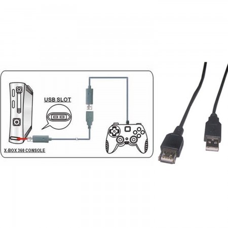 CONTROLLER EXTENSION CABLE FOR XBOX 360 Electronic equipment  2.97 euro - satkit