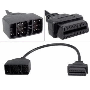 Convertidor Toyota 22 pin a OBDII 16 pin para diagnóstico automotriz