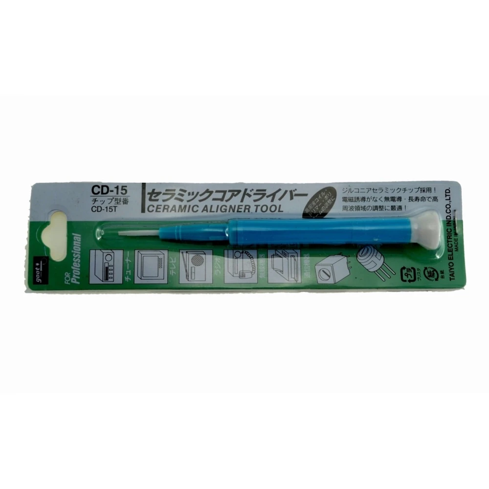 Destornillador ajustador cerámico GOOT CD-25 para potenciómetros 2,6mmx0,4mm