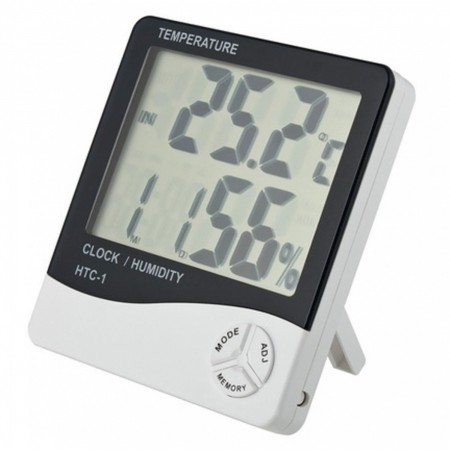 Termometro digital higrometro y reloj HTC1 Termometros  3.00 euro - satkit