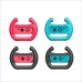 Controller Direction Manipulate Wheel for Nintendo Switch Joy-Con Handle Steering Wheel Dobe Twin Pack Pink Turquoise