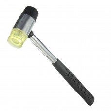 Double Face Hammer Comfort Grip Anti-Slip Rubber Plastic Head Mallet Tool