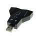 DUAL 7.1 USB-GELUIDSADAPTERKAART PC COMPUTER & SAT TV  4.94 euro - satkit