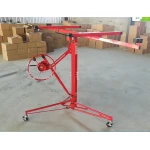 Vista lateral del elevador de placas de yeso TSX TOOL color rojo