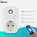 Vista lateral del enchufe inteligente Sonoff S20 EU