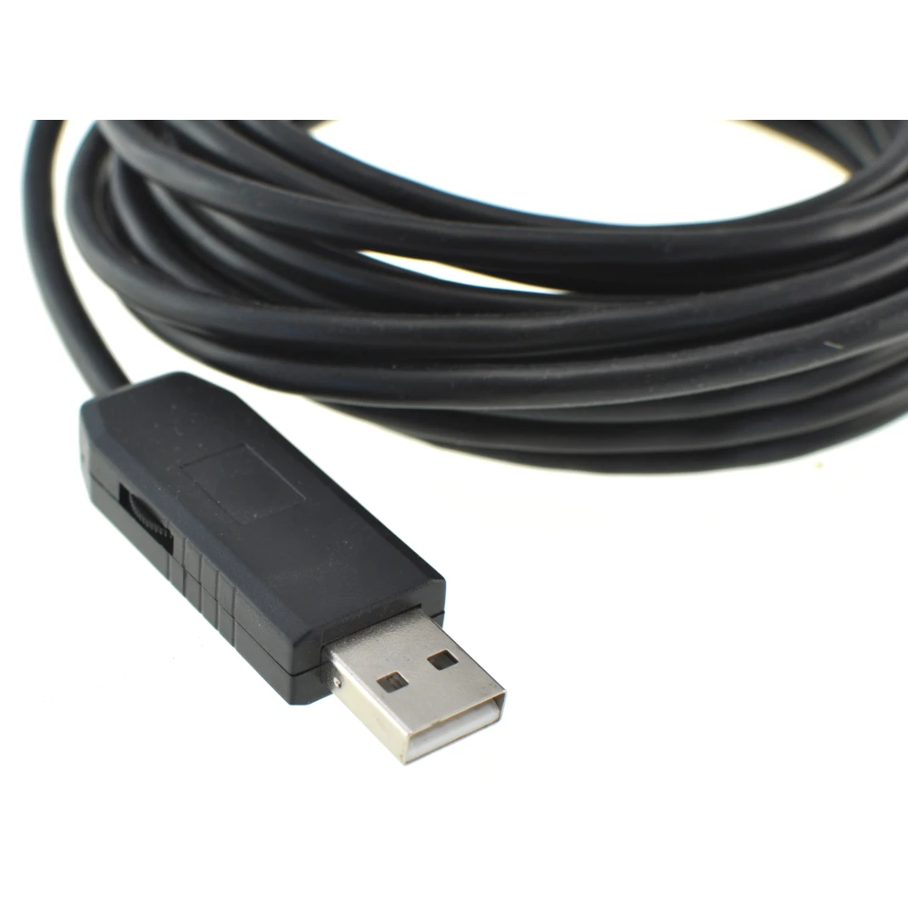 Vista del cabezal sumergible del endoscopio USB con luces LED