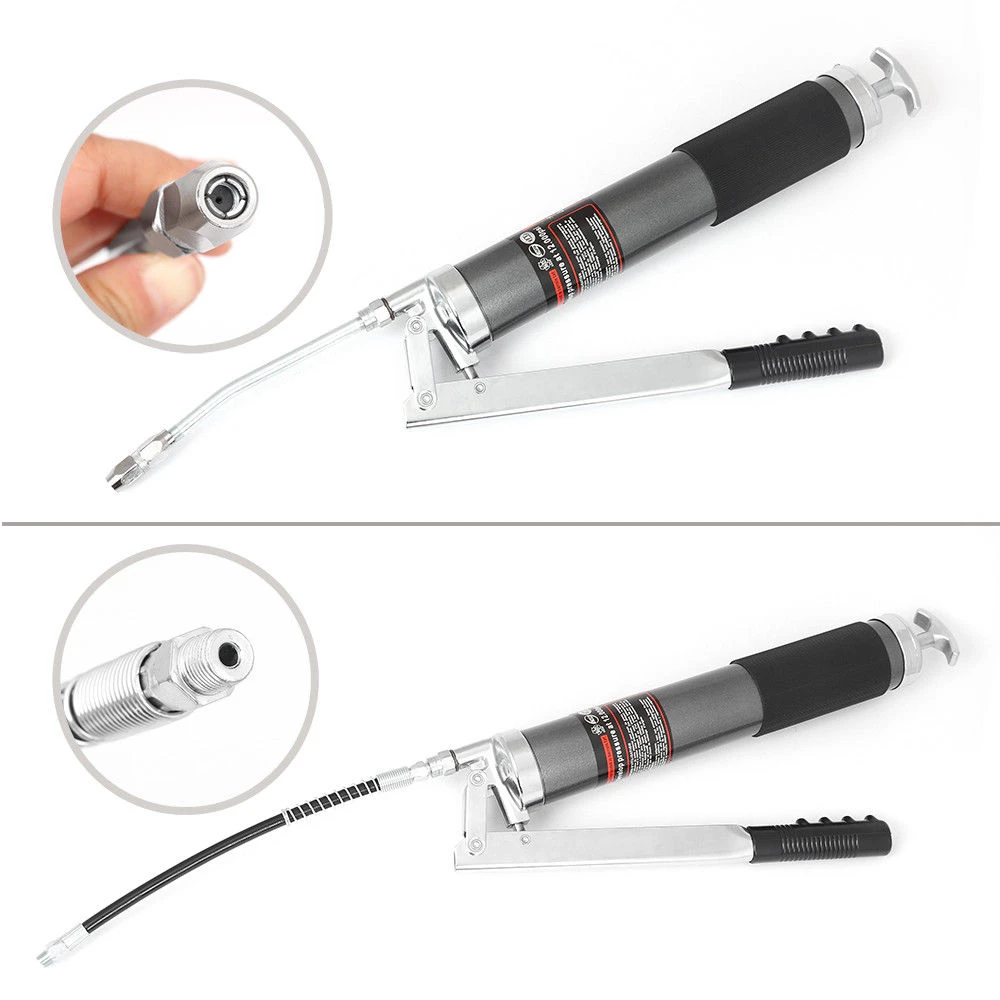 Engrasadora Manual 600ml con Bomba de Engrase y Manguera de Alta Presión