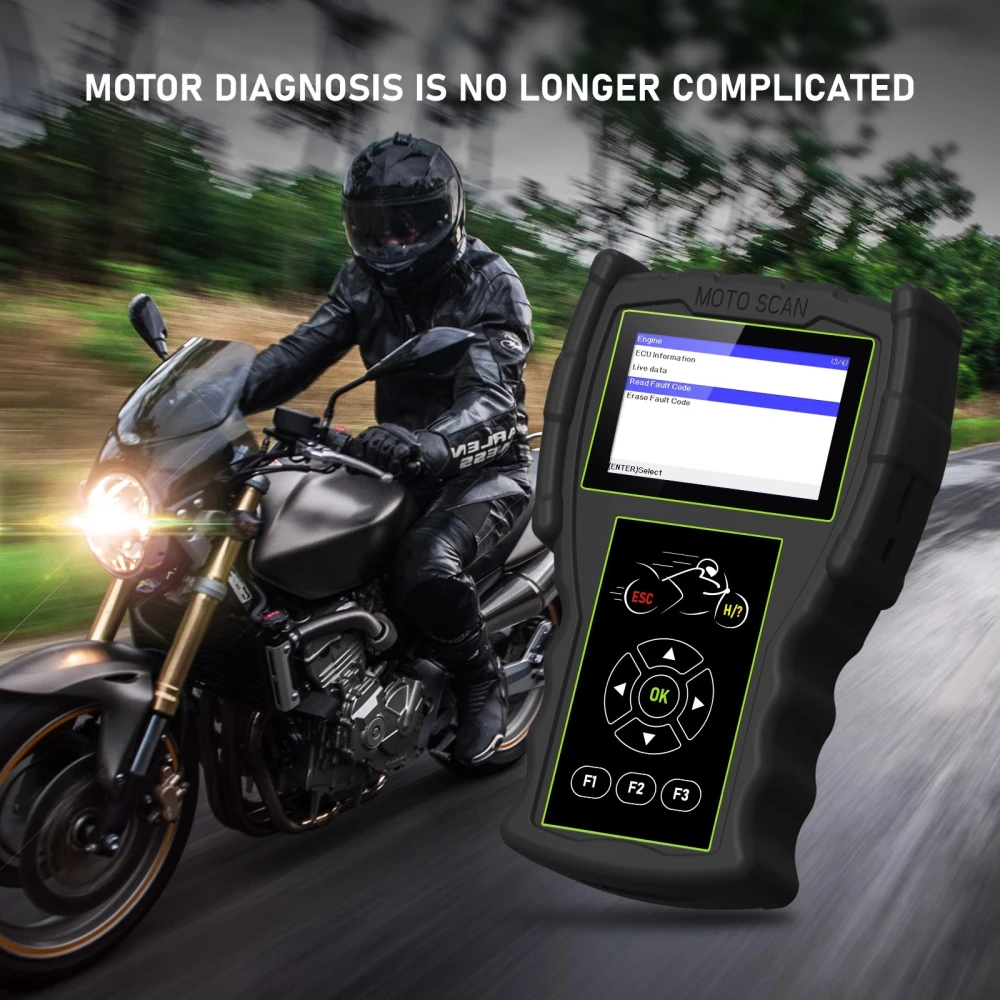 Escáner diagnóstico moto OBD JDiag M100 Pro para reparación de motos KTM Honda Yamaha Kawasaki BMW