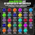 Escáner diagnóstico moto OBD JDiag M100 Pro para reparación de motos KTM Honda Yamaha Kawasaki BMW