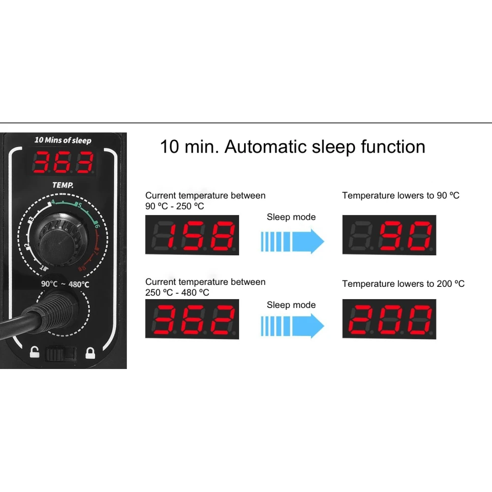 Estación de soldadura digital Mlink S1 60W con display LED y bloqueo de temperatura
