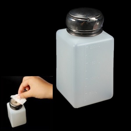 Fles met vloeistofdispenser door pers 200ml Dispensers  3.50 euro - satkit
