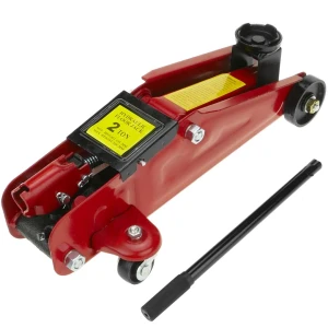 TSX TOOL Gato hidráulico de carretilla 2 toneladas para coche, color rojo y fácil transporte