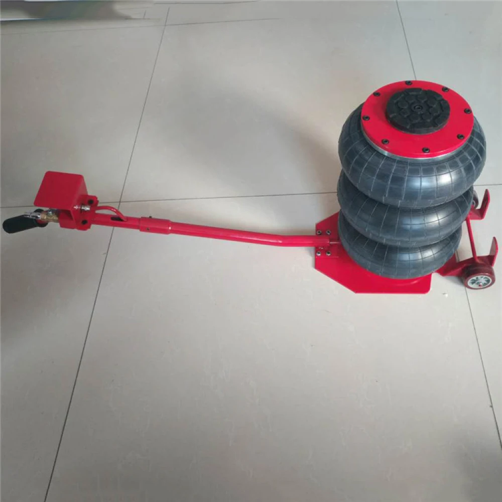 Gato neumático 3 toneladas con capa de goma antideslizante en la parte superior