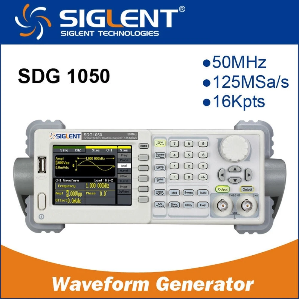Generador de funciones arbitrario Siglent SDG1050 50MHz - Alta precisión y rendimiento