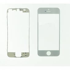 Glass White Replacement Front Outer Screen For Iphone 5s  + Adhesive Bezzel