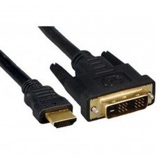 Hdhdmi To Dvi 18 Pin, Male-Male  With Gold-Plated Connectors