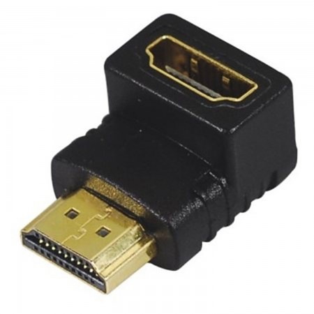 HDMI Stecker auf HDMI Buchse Adapter mit 90º Adapter ADAPTADORES Y CABLES TV SATELITE  2.00 euro - satkit
