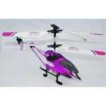 Helicóptero radio control M-1 V2 morado con accesorios completos