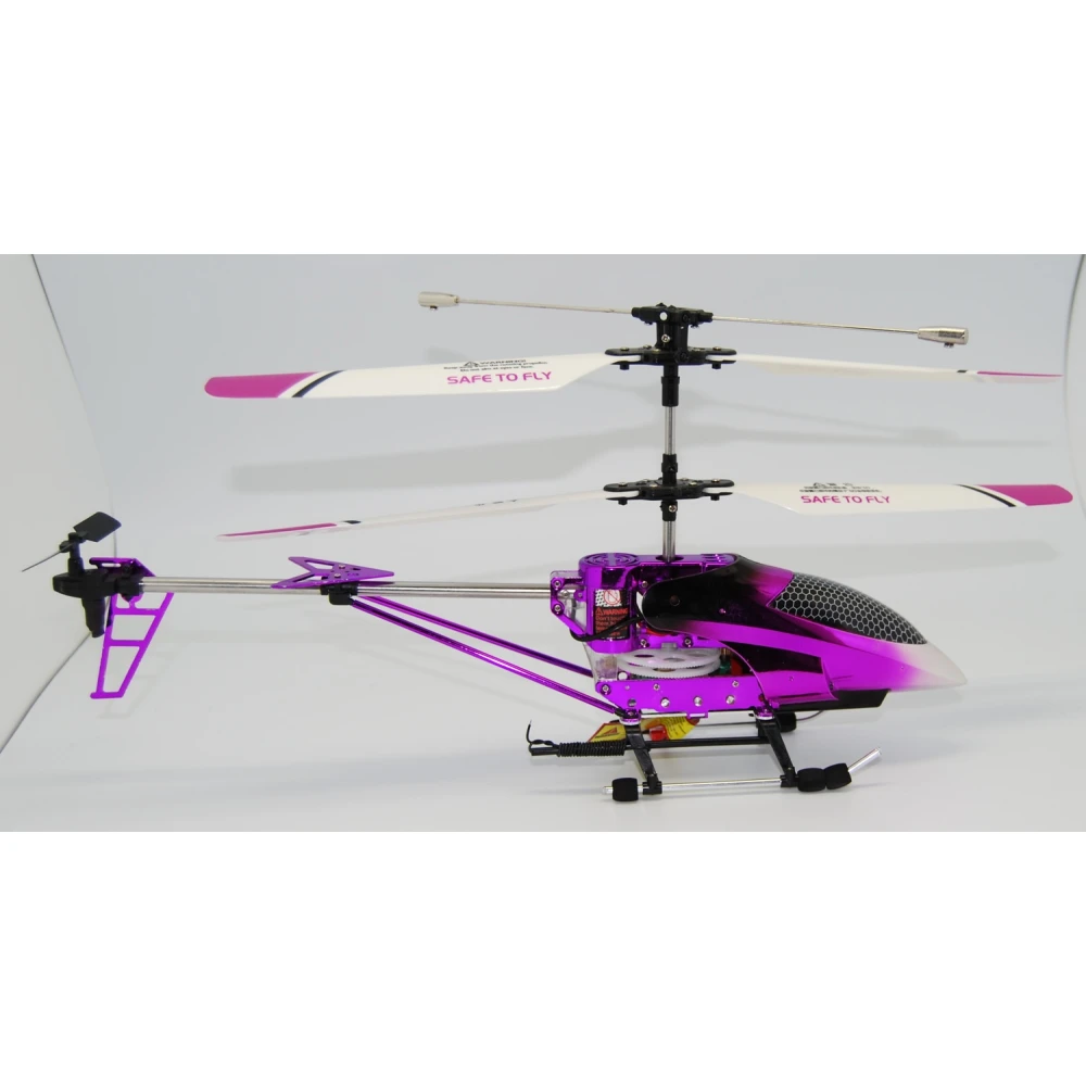 Helicóptero radio control M-1 V2 morado con cargador y accesorios