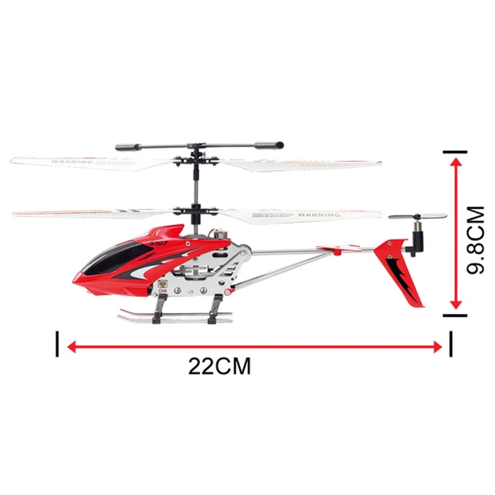 Paquete completo del helicoptero Syma 107G con cargador USB y manual