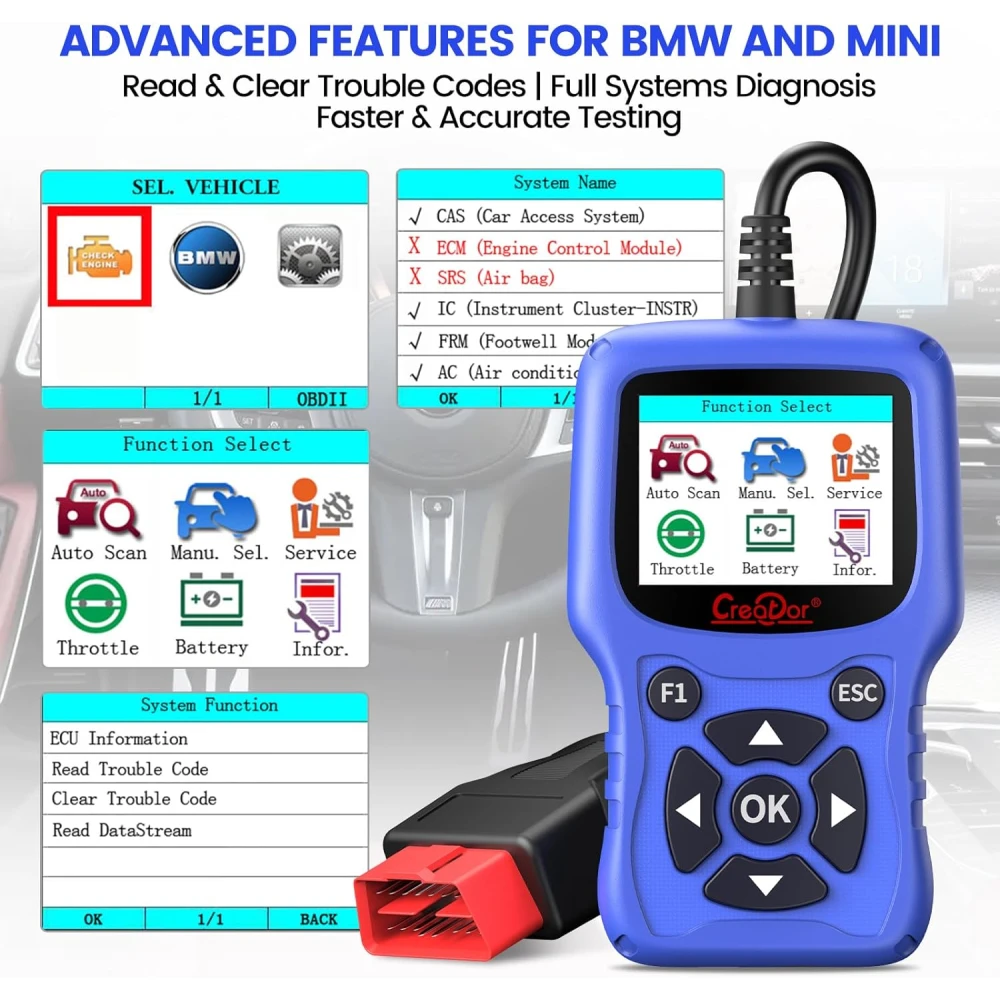 Herramienta diagnóstico OBD2 BMW Creator C420 para BMW y Mini con funciones avanzadas