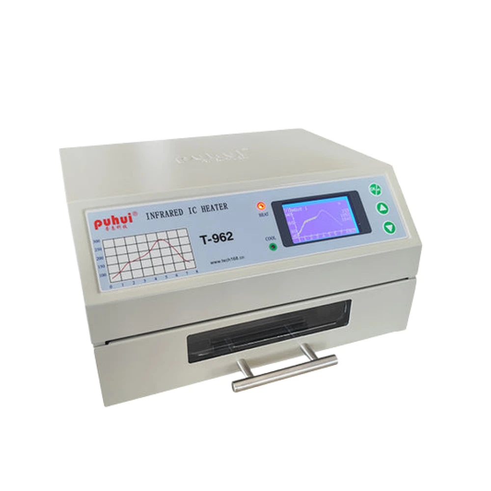 Horno reflow infrarrojo T-962A Puhui V2.0 para soldadura SMD y BGA