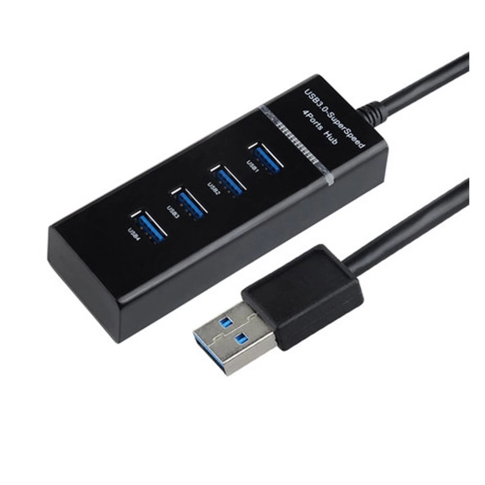 Hub USB 3.0 con 4 puertos, interruptor y alta velocidad para PC y Mac