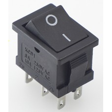 Kcd1-202 6-Pin Black Rocker Switch