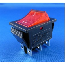 Kcd4 6-Pin Neon Red Rocker Switch