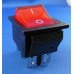 KCD4 6-Pin Neon Red Rocker Switch