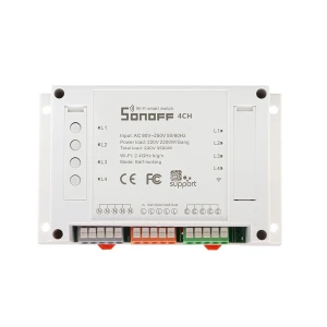 Interruptor WiFi Sonoff 4 Canales para Domótica Compatible con Alexa y Google Home