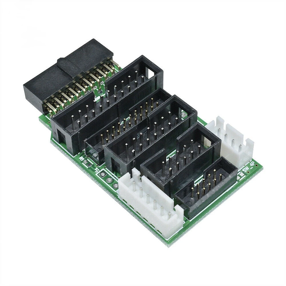 Conectores y cables organizados para J-Link JTAG Converter V9