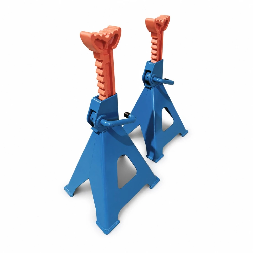 Juego de 2 Borriquetas 12 Toneladas con Doble Seguridad — Caballetes de Acero Regulables 46-76 cm para Coche, Furgoneta, Camión y Maquinaria TSX TOOL