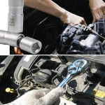 Juego de 2 llaves de vaso para bujía magnética flexible 14 mm y 16 mm TSX TOOL