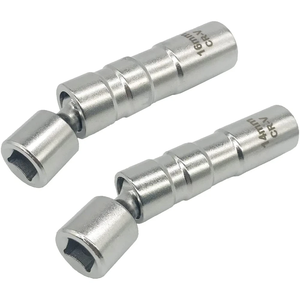Juego de 2 llaves de vaso para bujía magnética flexible 14 mm y 16 mm TSX TOOL