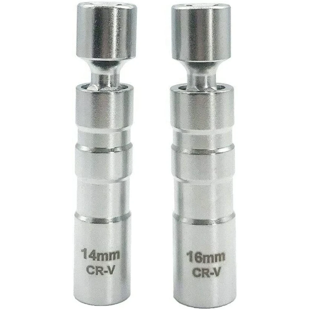 Juego de 2 llaves de vaso para bujía magnética flexible 14 mm y 16 mm TSX TOOL