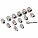 Juego Extractor Tornillos Tuercas Rotas 14 Piezas Acero HSS Saca Pernos Dañados