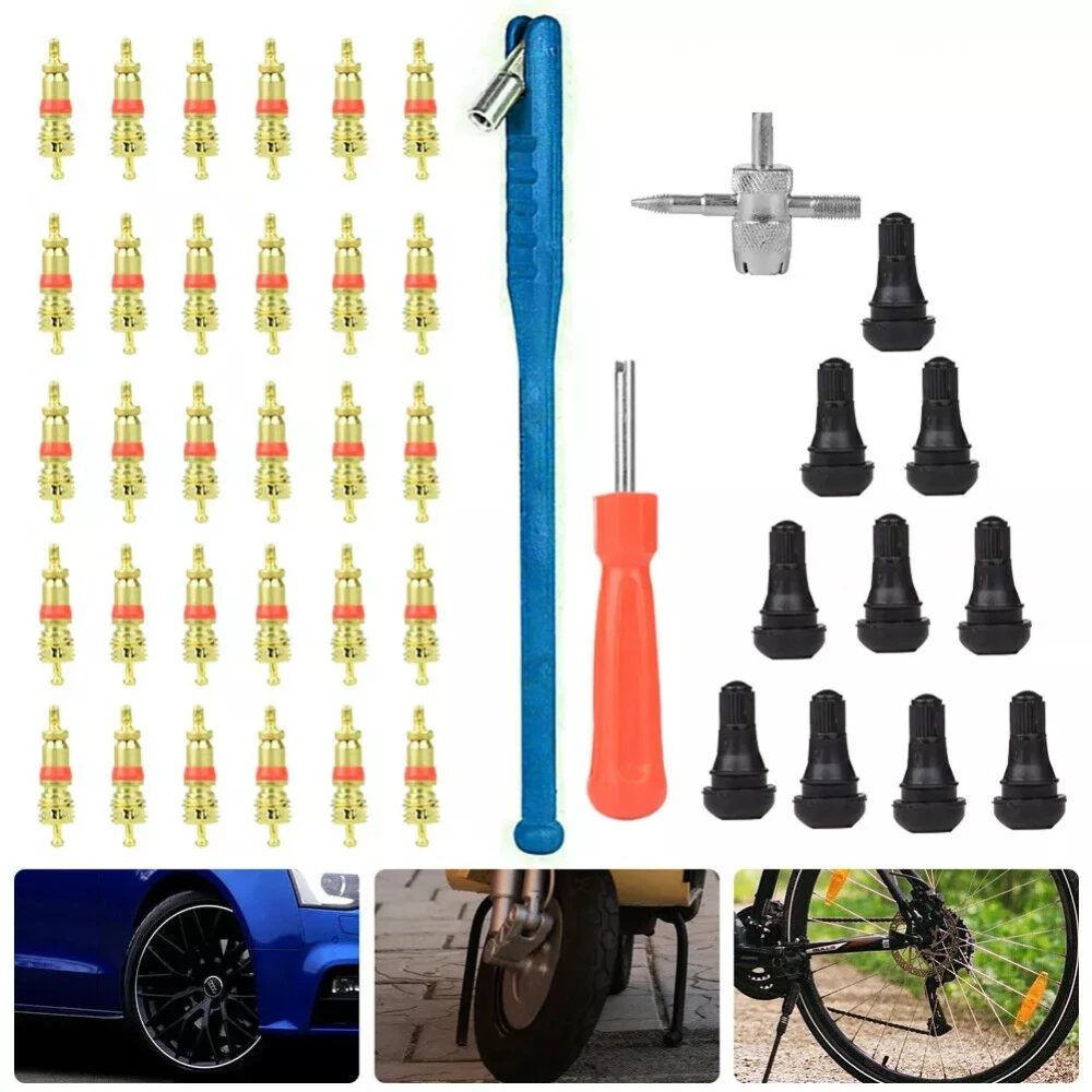 Juego herramientas reparación neumáticos extracción válvulas TSX TOOL 43 piezas