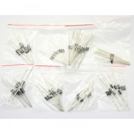 Kit 100 Diode - 8 verschillende modellen, 1N4148,1N4007,1N5819,1N5399,FR107,FR207,1N5408,1N5822 Diodes pack  3.00 euro - satkit