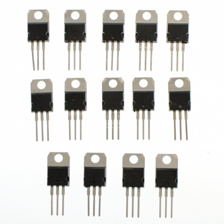 Kit 14  voltage regulator TO220 - 14 different model, 1 of each model from L7805 to L7824 + LM317T Voltage regulator pack  2.80 euro - satkit