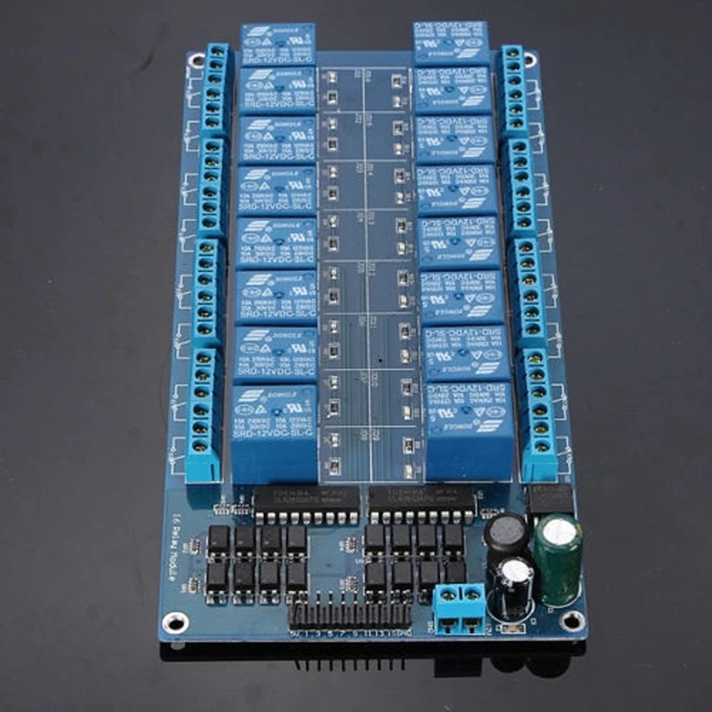 Kit 16 relés 12V para Arduino con 16 canales - Compatible satkit