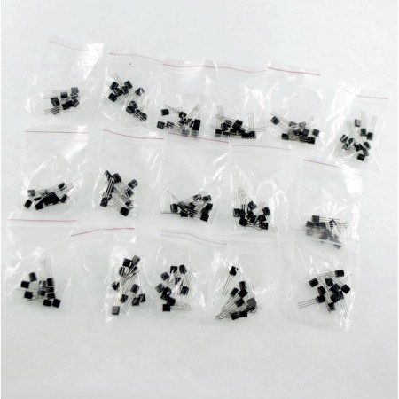 Kit 160 Transistor TO92 - 16 verschillende modellen, 10 van elk S9012,S9013,S9014,S9015,S9018,A1015,C1815,S Transistors pack  3.50 euro - satkit
