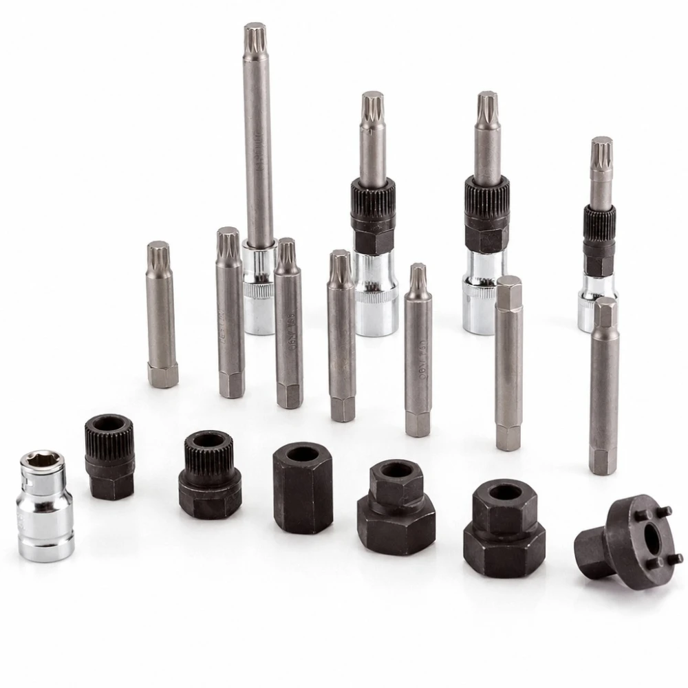 Kit 18 piezas desmontaje poleas libres de alternador (OAP / OAD)