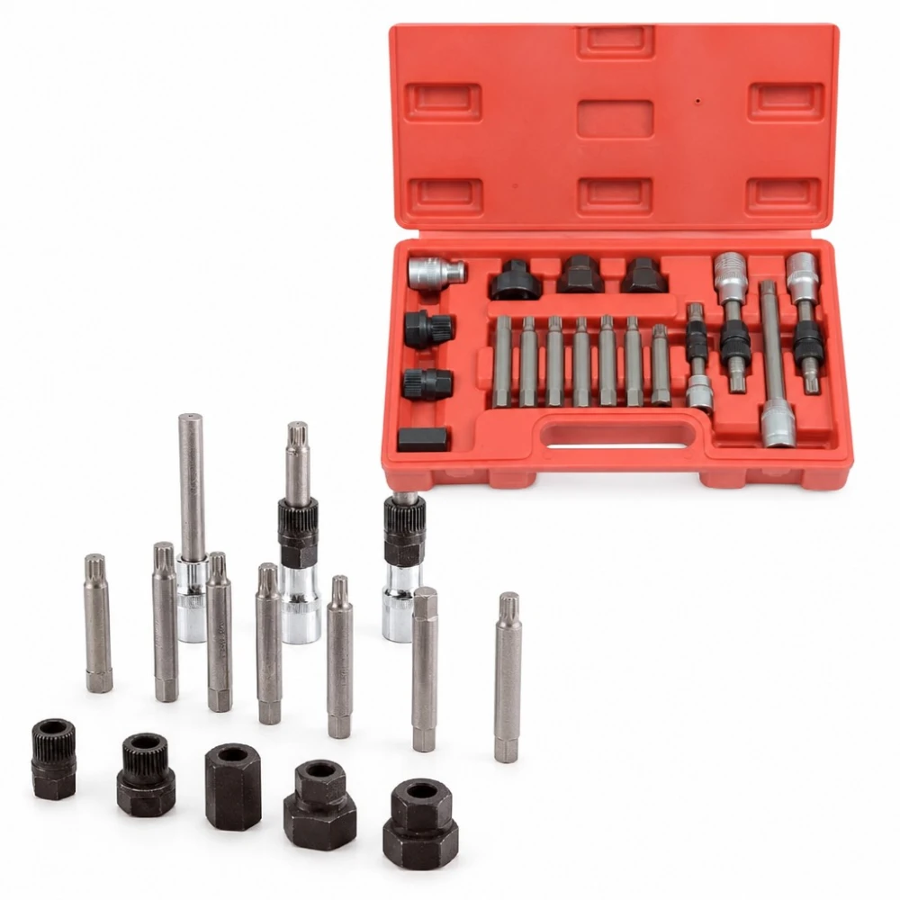 Kit 18 piezas desmontaje poleas libres de alternador (OAP / OAD)