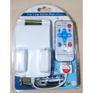 satkit Kit de coche para iPod y iPhone 3G - Kit 7 en 1 con transmisor FM y cargador