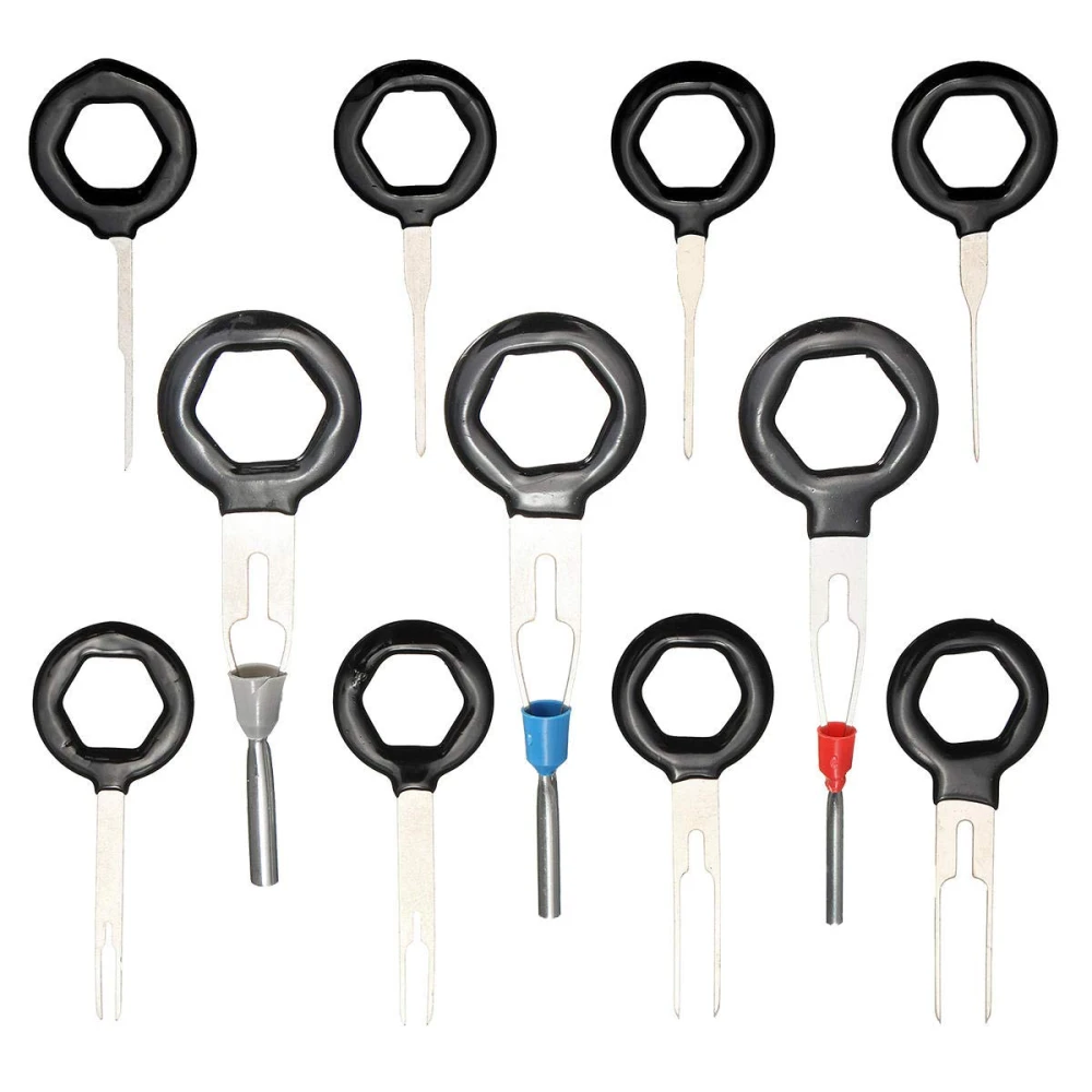 Set de 11 herramientas para extracción de pines de conectores eléctricos de coche