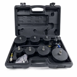 Kit Probador de Fugas de Turbocompresor 9 Piezas con Manómetro Test Presión Turbo